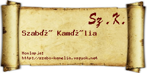 Szabó Kamélia névjegykártya
